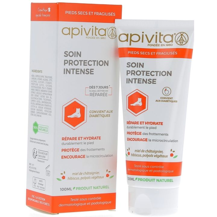 Soin protection intense pieds secs et fragilis&eacute;s Apivita - Tube de 100 ml