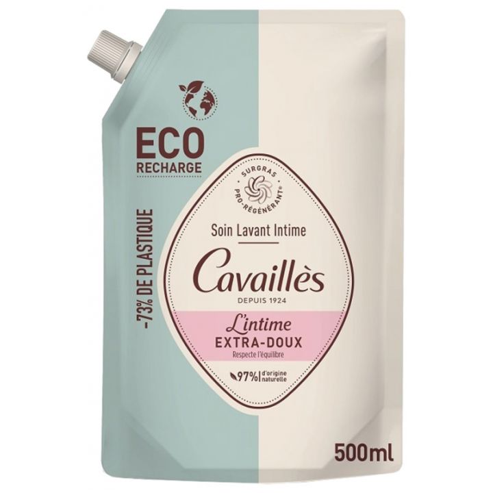 Soin toilette intime extra-doux Rog&eacute; Cavaill&egrave;s - &eacute;co-recharge de 500 ml