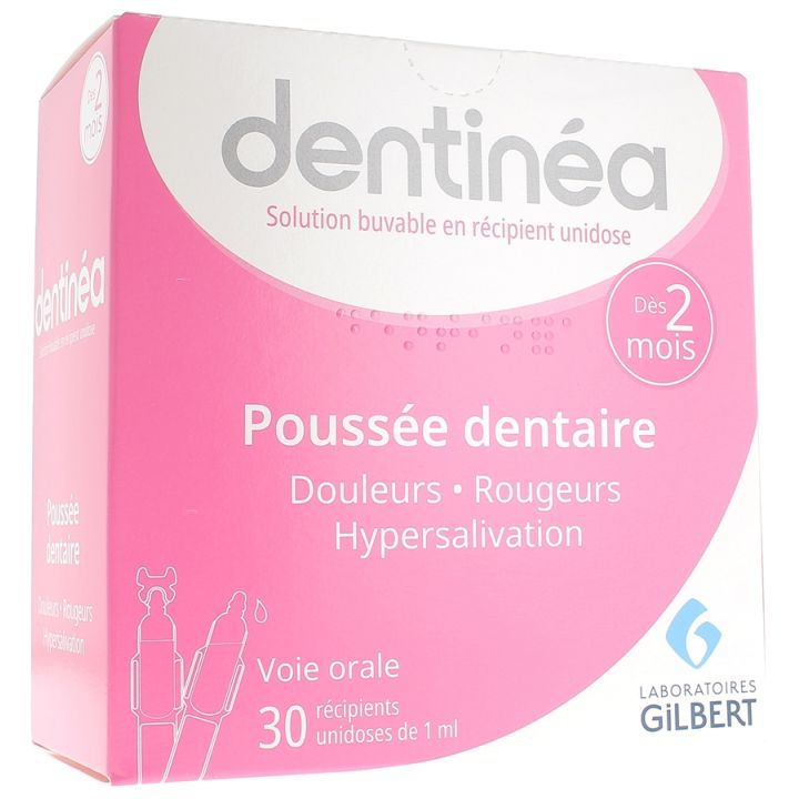 Solution buvable pouss&eacute;e dentaire dentin&eacute;a Gilbert - 30 unidoses de 1 ml