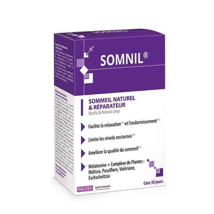 Somnil sommeil naturel et r&eacute;parateur Ineldea - bo&icirc;te de 30 g&eacute;lules