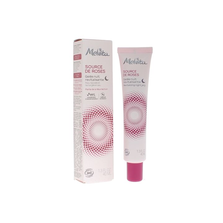 Source de Roses Gel&eacute;e de nuit revitalisante Melvita - tube de 40ml