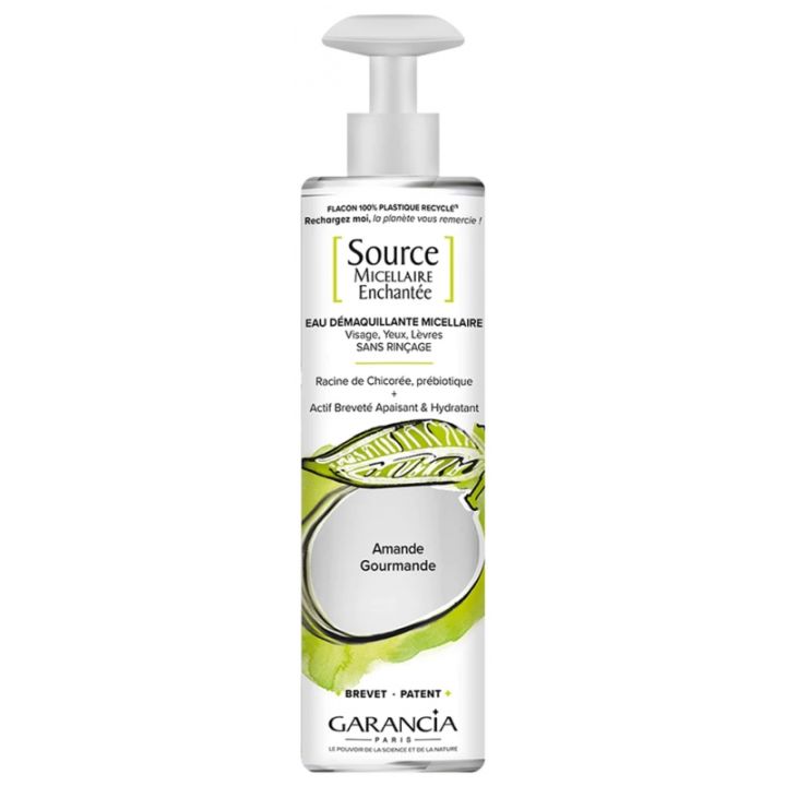 Source micellaire enchant&eacute;e Eau d&eacute;maquillante amande gourmande Garancia - flacon pompe de 400ml