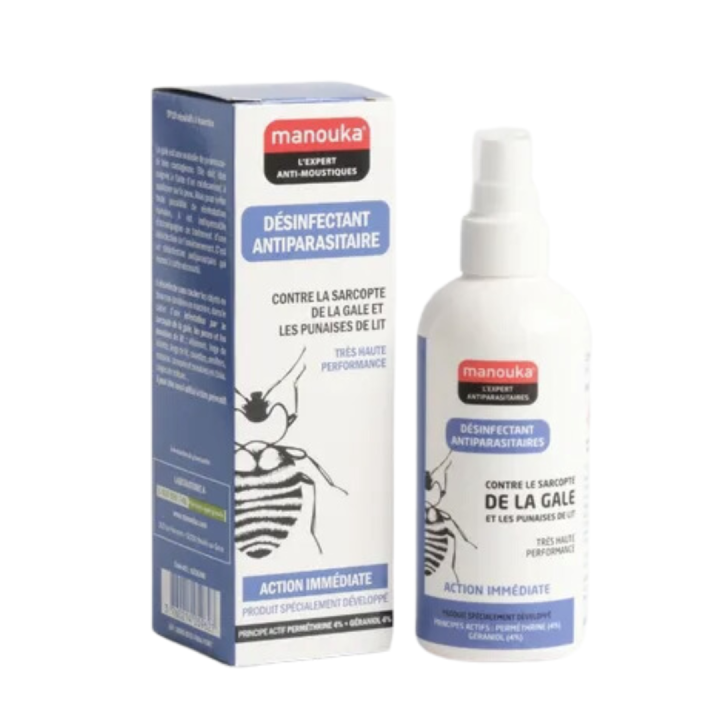 Spray d&eacute;sinfectant antiparasitaire Manouka - spray de 200ml