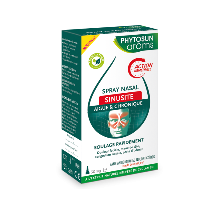 Spray nasal sinusite Phytosun Ar&ocirc;ms - spray de 50mg