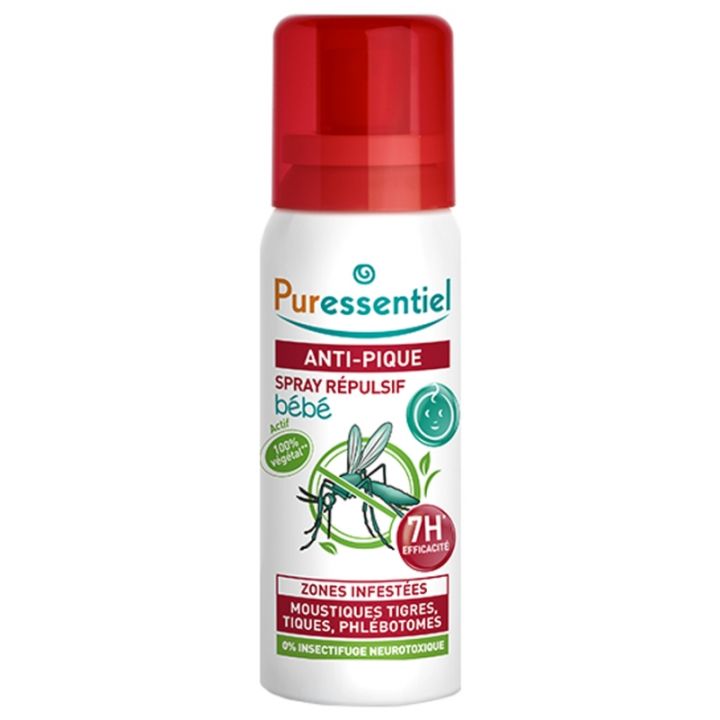 Spray r&eacute;pulsif anti-pique 7h b&eacute;b&eacute; Puressentiel - spray de 60 ml
