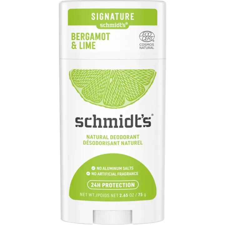 D&eacute;odorant naturel bergamote citron vert Schmidt's - stick de 75 g