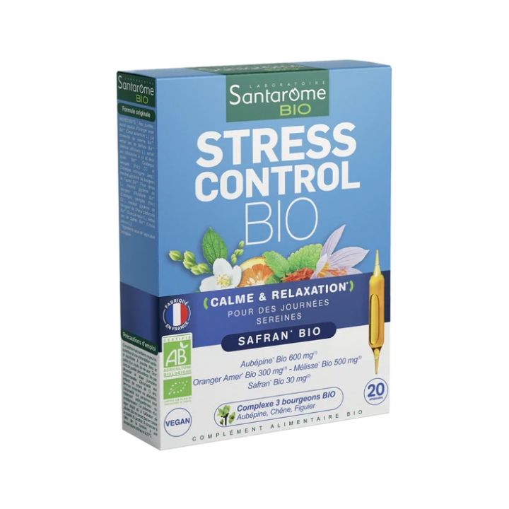 Stress Control bio Santarome - bo&icirc;te de 20 ampoules