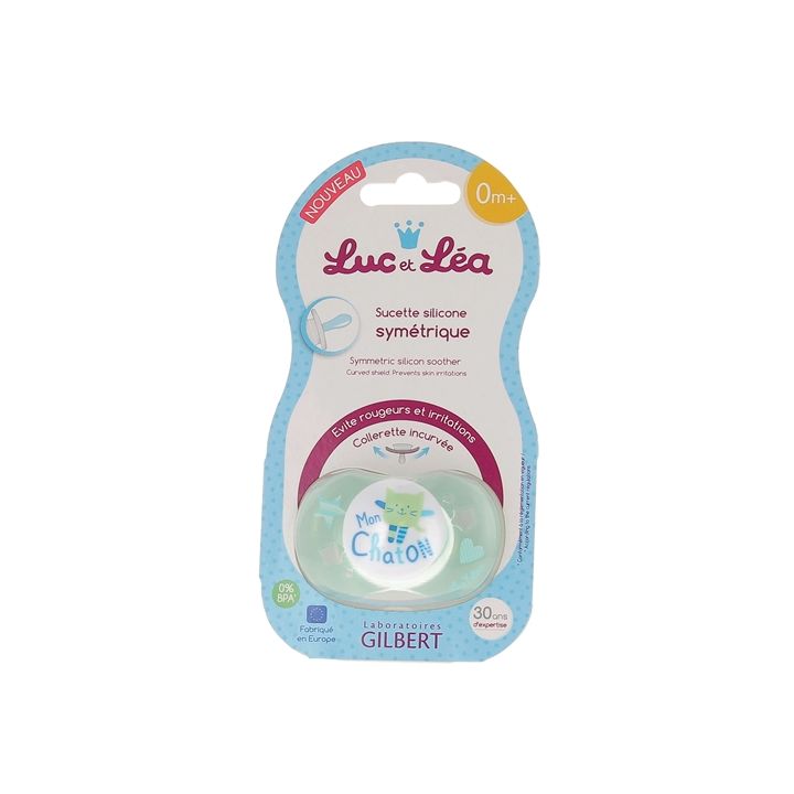 Sucette silicone sym&eacute;trique 0 mois et + Luc et L&eacute;a - une sucette