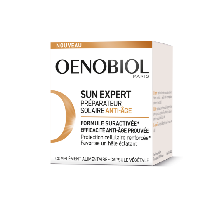 Sun Expert Pr&eacute;parateur solaire anti-&acirc;ge Oenobiol - pot de 30 capsules