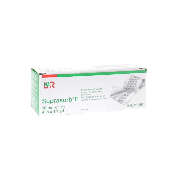 Suprasorb F Champ de pansement en rouleau non st&eacute;rile transparent 10cm x 1m Lohmann & Rauscher - bo&icirc;te de une pi&egrave;ce
