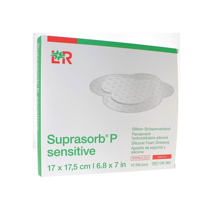 Suprasorb P sensitive sacrum pansement hydrocellulaire silicon&eacute; 17x17.5cm Lohmann & Rausher - boite de 10 pansements