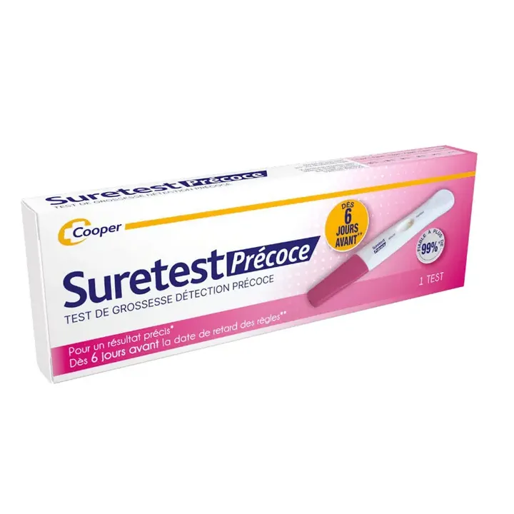 Suretest Test de grossesse pr&eacute;coce Cooper - un test