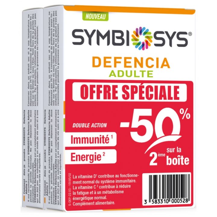 Symbiosys Defencia adulte Biocodex - lot de 2 bo&icirc;tes de 30 g&eacute;lules
