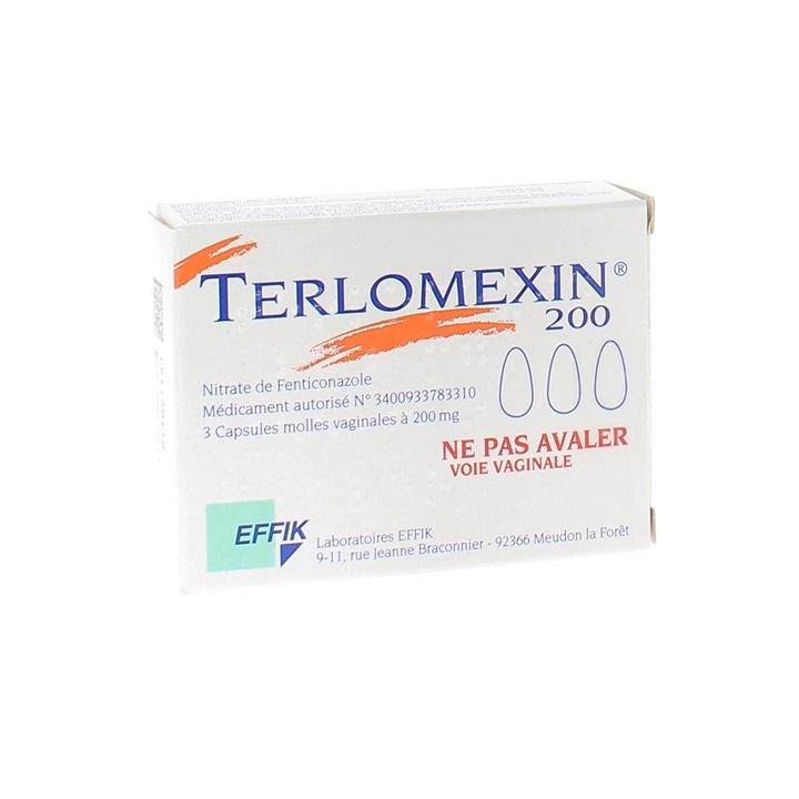 Terlomexin 200mg - bo&icirc;te de 3 capsules vaginales