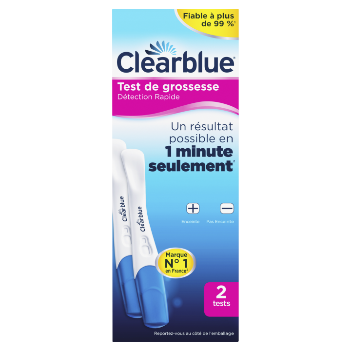 Test de grossesse Clearblue Plus - bo&icirc;te de 2 test
