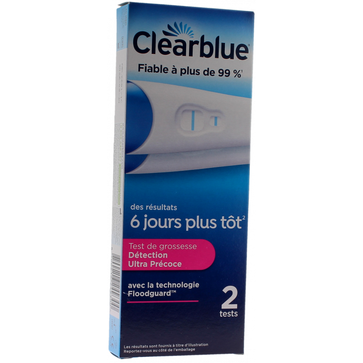 Test de grossesse Clearblue  - bo&icirc;te de 2 tests