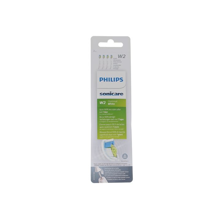 T&ecirc;tes de brosse W2 Optimal White HX6064 Sonicare Philips - bo&icirc;te de 4 t&ecirc;tes de brosse