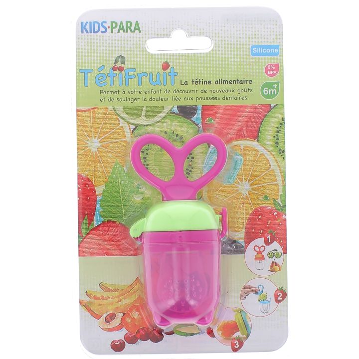 T&eacute;tiFruit T&eacute;tine Alimentaire Kids Para - 1 t&eacute;tine de couleur rose