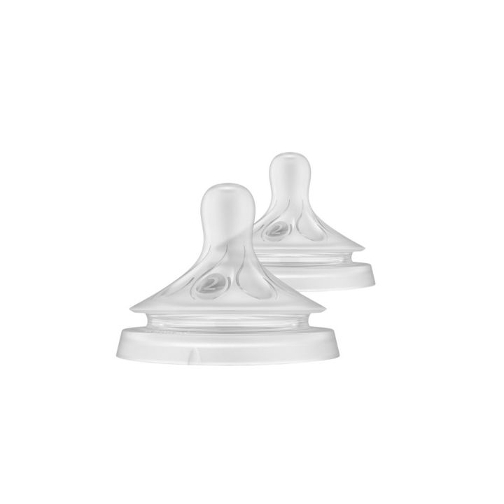 T&eacute;tine Natural Response d&eacute;bit moyen nouveau-n&eacute; 0 mois + Avent - lot de 2 t&eacute;tines