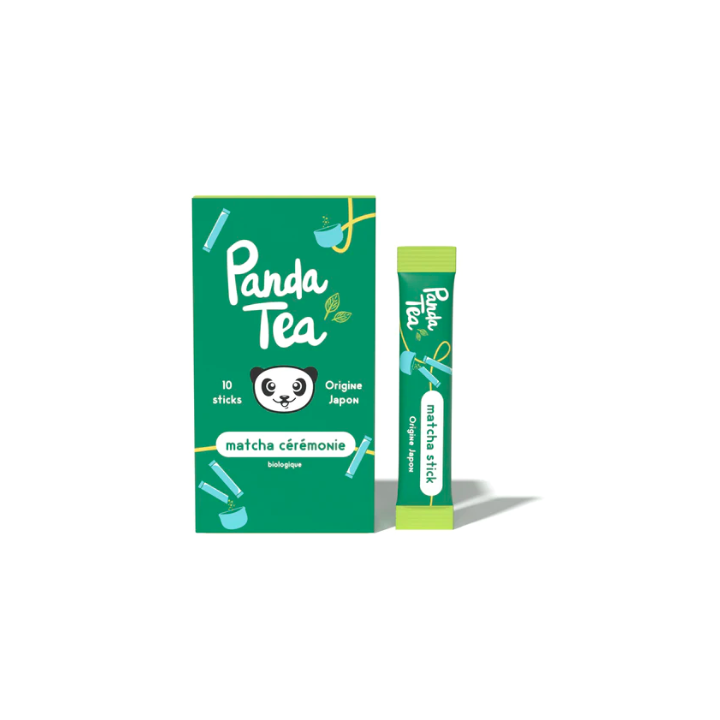 Th&eacute; Matcha c&eacute;r&eacute;monie bio Panda Tea - bo&icirc;te de 10 sticks