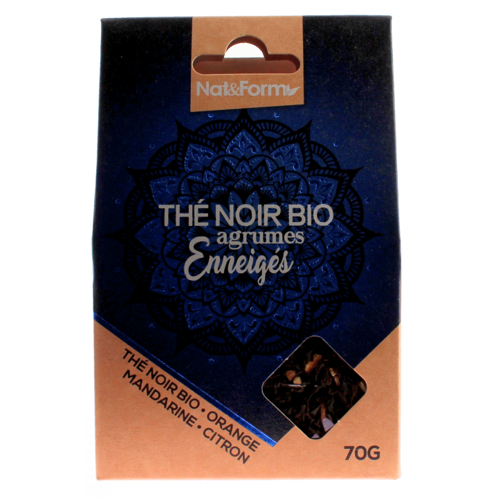 Th&eacute; noir bio agrumes enneig&eacute;s Nat&form - boite de 70g