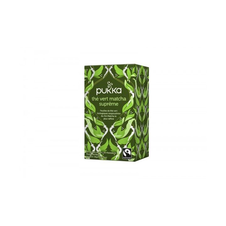 Th&eacute; vert Matcha supr&ecirc;me bio Pukka - bo&icirc;te de 20 sachets