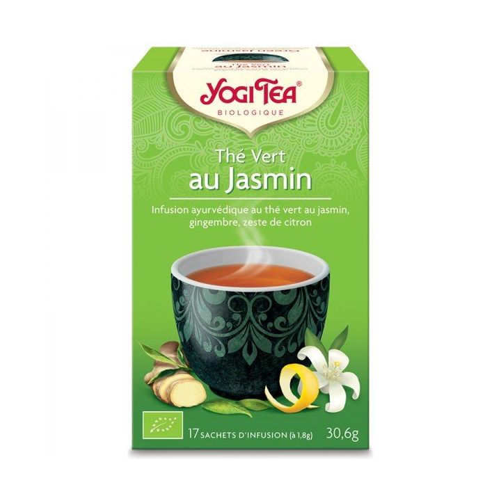 Th&eacute; vert au jasmin BIO Yogi Tea - boite de 17 sachets 