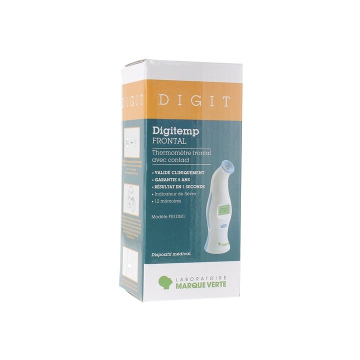 Thermom&egrave;tre frontal avec contact Digitemp Marque Verte - 1 thermom&egrave;tre