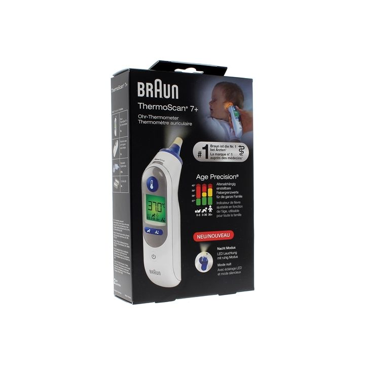 Thermoscan 7+ IRT 6525 thermom&egrave;tre auriculaire Braun - 1 thermom&egrave;tre