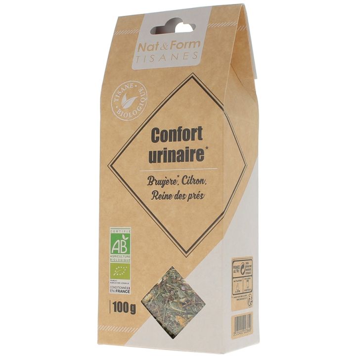 Tisane bruy&egrave;re citron reine des pr&eacute;s Bio confort urinaire Nat & Form - sachet de 100 g
