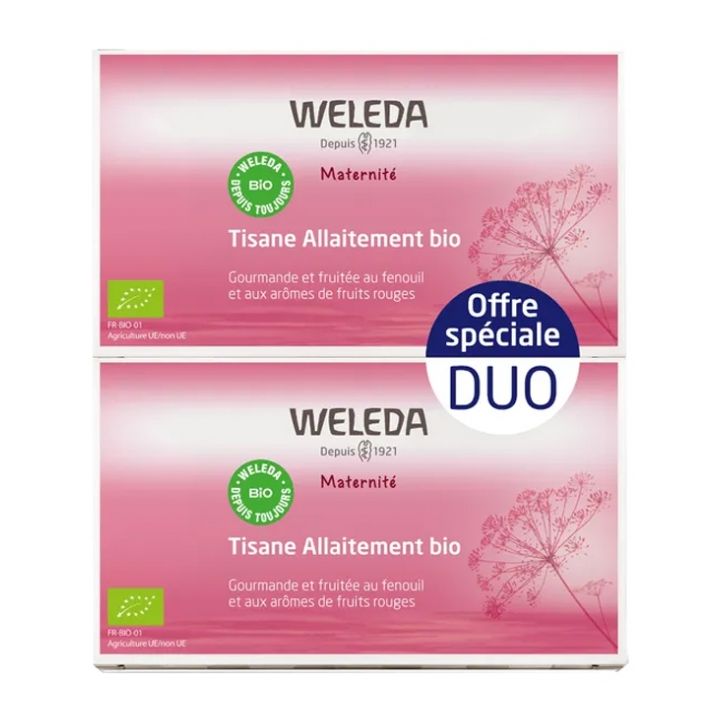 Tisane d'allaitement ar&ocirc;me fruits rouges Weleda - lot de 2 bo&icirc;tes de 20 sachets