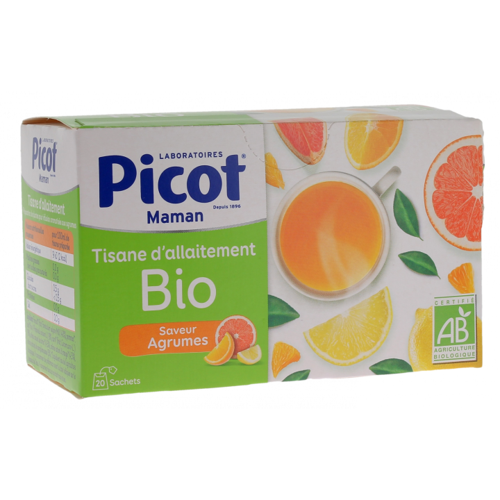 Tisane d'allaitement saveur agrumes bio Picot - bo&icirc;te de 20 sachets