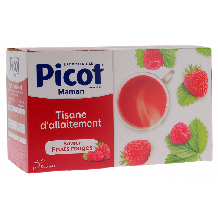 Tisane d'allaitement saveur fruits rouges Picot - bo&icirc;te de 20 sachets