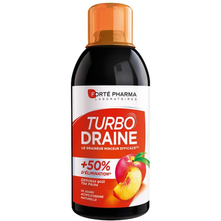 Turbodraine go&ucirc;t th&eacute; p&ecirc;che Fort&eacute; Pharma - flacon de 500 ml