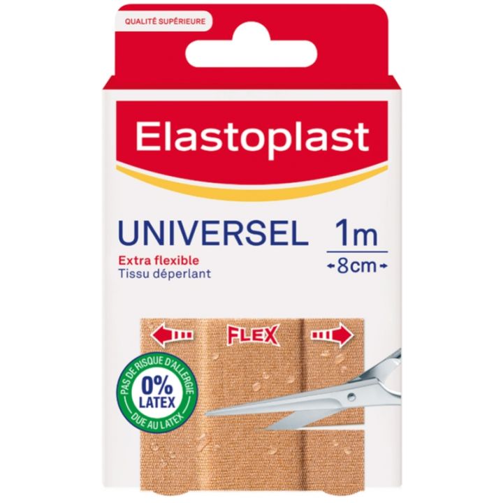 Universel Bande &agrave; d&eacute;couper Elastoplast - bo&icirc;te d'une bande de 1m x 8cm
