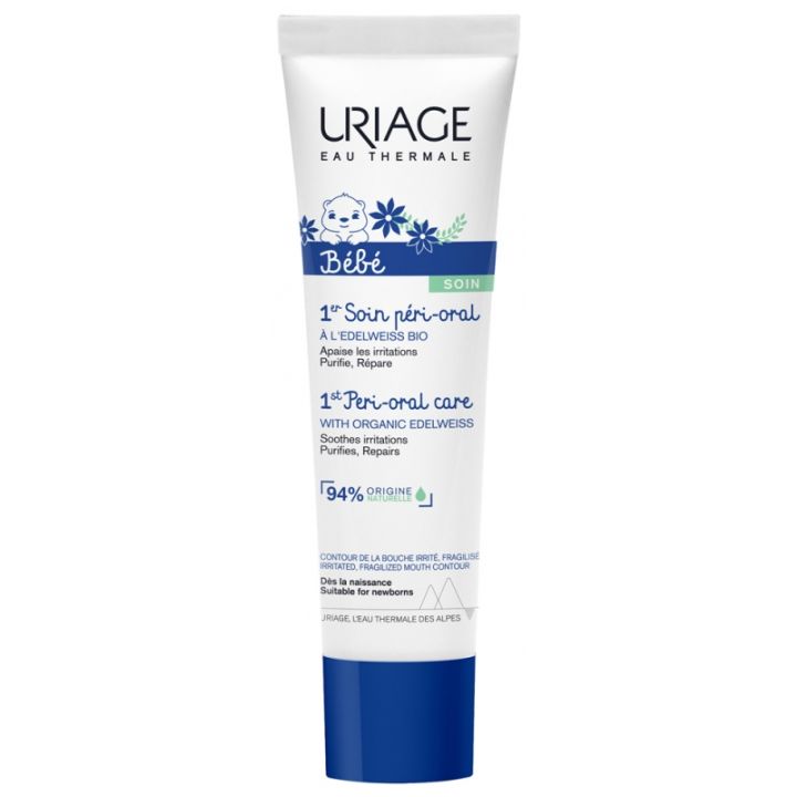 1er soin p&eacute;ri-oral b&eacute;b&eacute; cr&egrave;me r&eacute;paratrice Uriage - tube de 30 ml