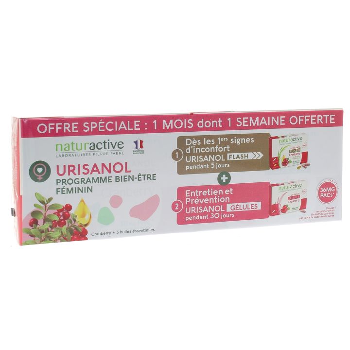 Urisanol programme bien-&ecirc;tre f&eacute;minin Naturactive - 2 bo&icirc;tes