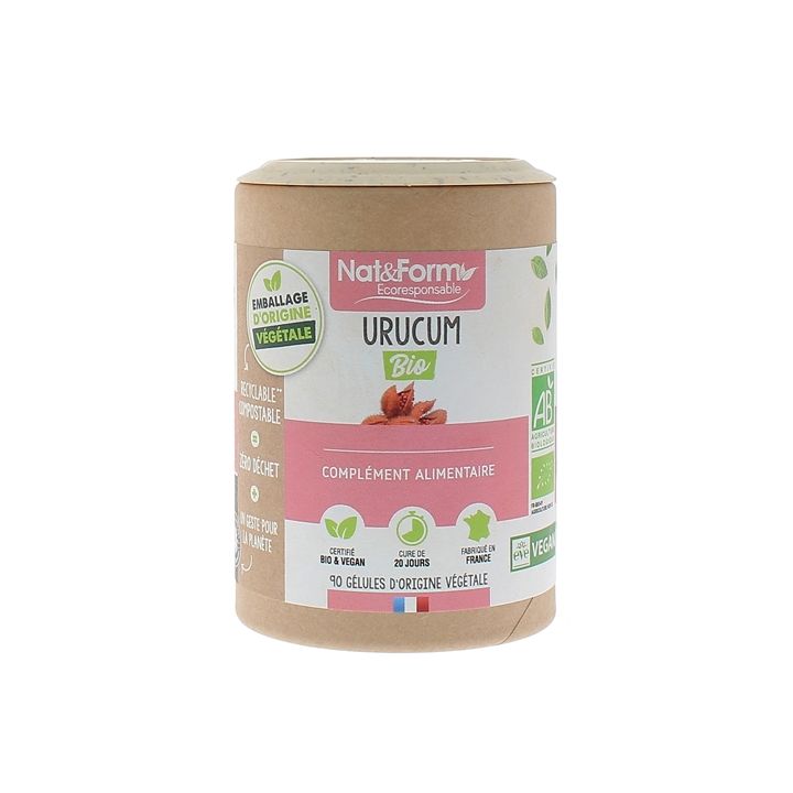 Urucum bio Nat&Form - pot de 90 g&eacute;lules