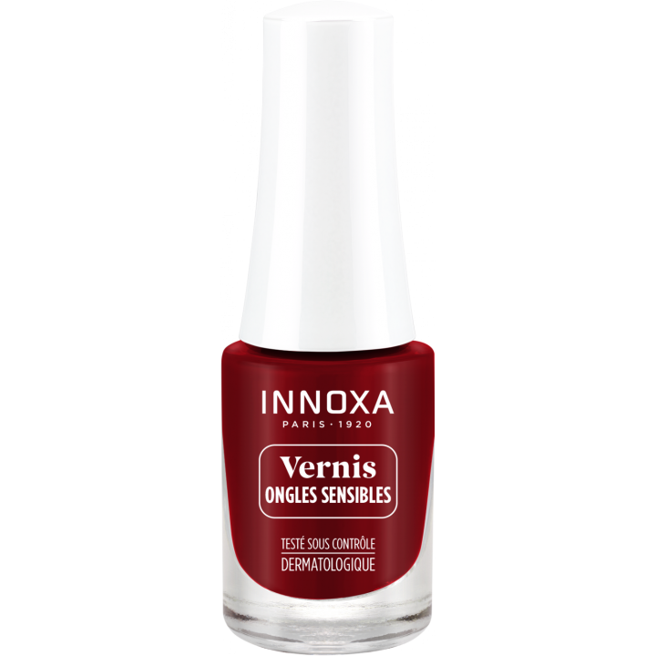 Vernis &agrave; ongles hypoallerg&eacute;nique rouge couture 401 Innoxa - flacon de 5 ml
