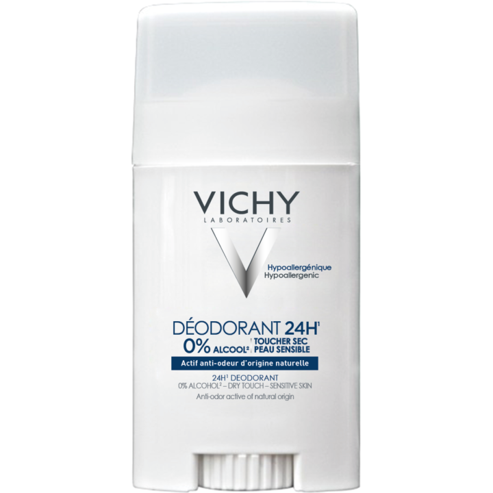 D&eacute;odorant 24h toucher sec sans sels d'aluminium Vichy - Stick de 40 ml