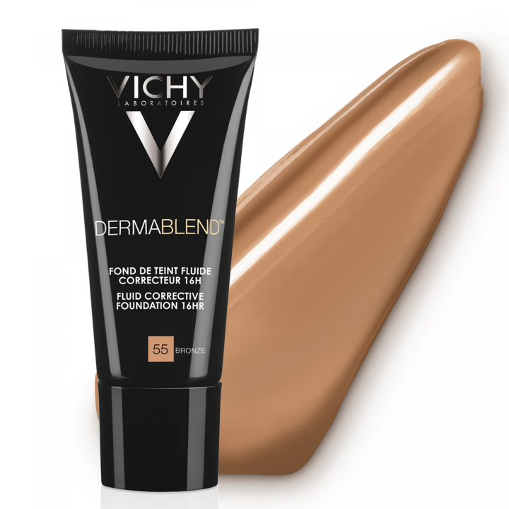 Dermablend fond de teint fluide correcteur 16h SPF 35 teinte 55 bronz&eacute; Vichy - tube de 30 ml