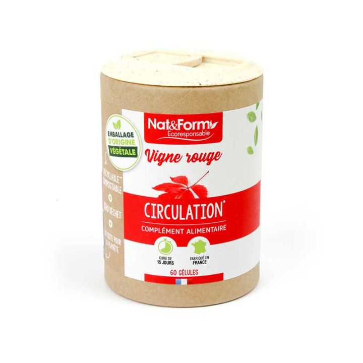 Vigne rouge Ecoresponsable Nat&Form - Boite de 60 g&eacute;lules