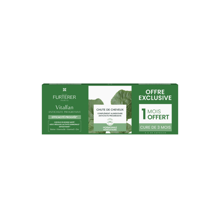 Vitalfan Antichute Progressive Ren&eacute; Furterer - cure de 3 mois donc 1 mois offert