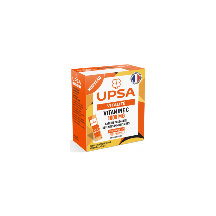 Vitalit&eacute; Vitamine C 1000 mg UPSA - bo&icirc;te de 10 sachet-doses