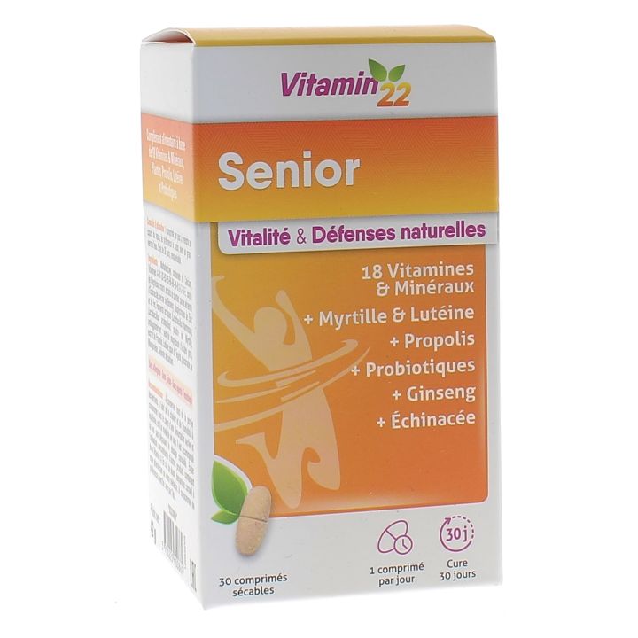 Vitamin 22 Senior Ineldea - boite de 30 comprim&eacute;s s&eacute;cables