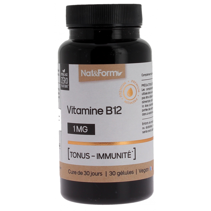 Vitamine B12 1mg Nat&Form - pot de 30 g&eacute;lules