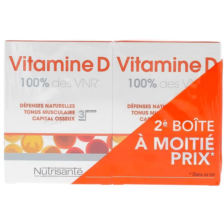 Vitamine D Nutrisant&eacute; - 2 bo&icirc;tes, 90 comprim&eacute;s