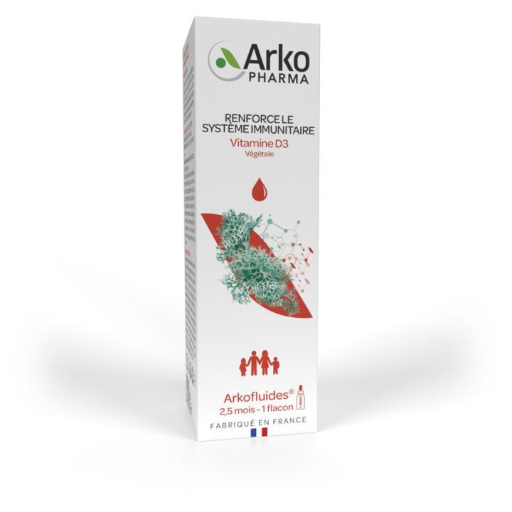 Vitamine D3 v&eacute;g&eacute;tale Arkopharma - flacon-pipette de 15ml