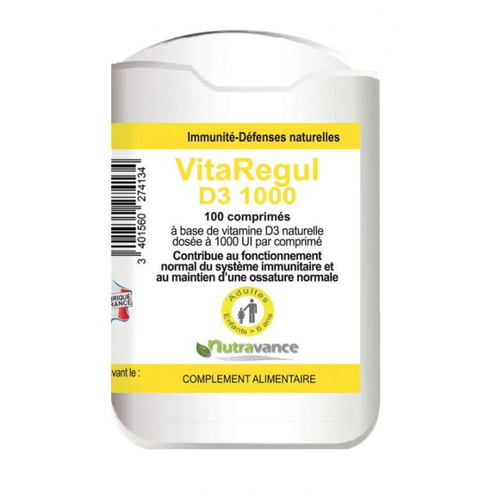Vitaregul D3 1000 Nutravance - 100 comprim&eacute;s