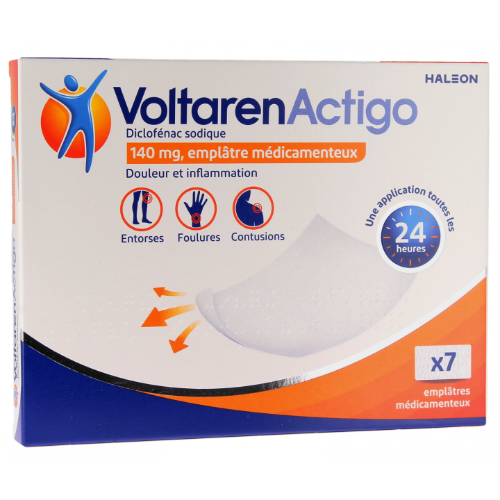 VoltarenActigo 140mg - 7 empl&acirc;tres m&eacute;dicamenteux